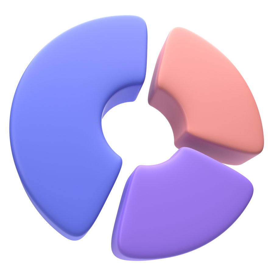 3d pie chart illustration